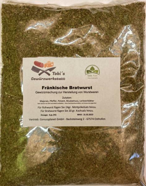 Fränkische Bratwurst - ab 100gr - 1Kg Gewürzzubereitung